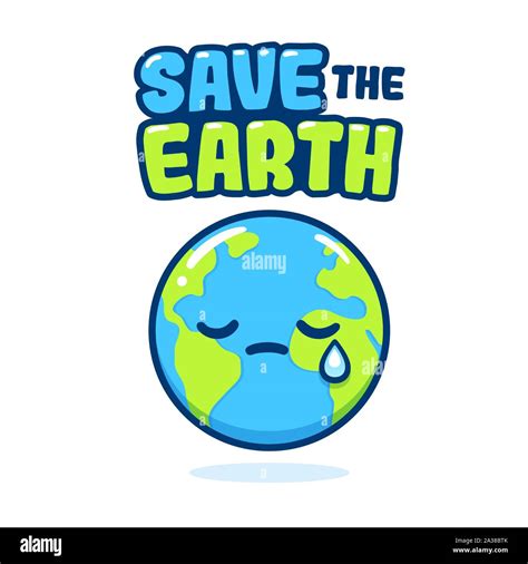 Poster On Save Earth In Cartoon