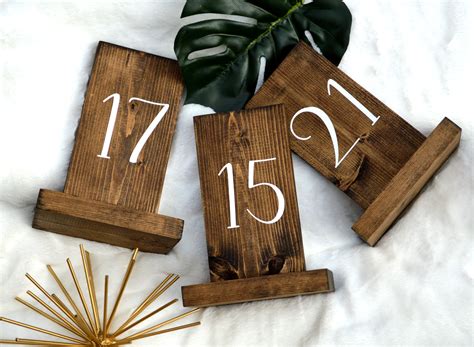 Rustic Wood Table Numbers For Wedding Decor