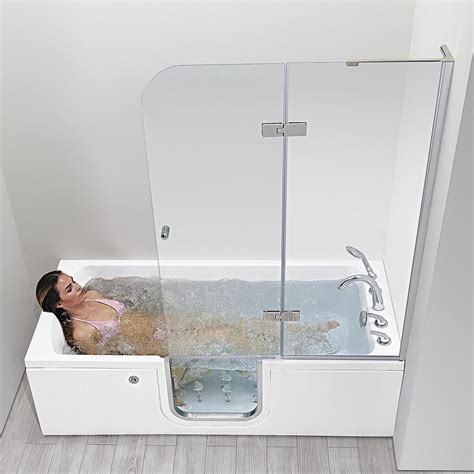 Sale! 32″x72″ Lay-down 24 Air Jet Therapy Massage Walk-in Tub, 5 Pc