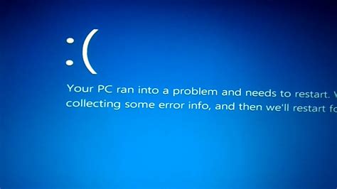 Fixing The Error Message “your Pc Ran Into Problem And Need To Restart