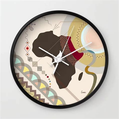 African Clock African Map Decoration African Map Art African Map