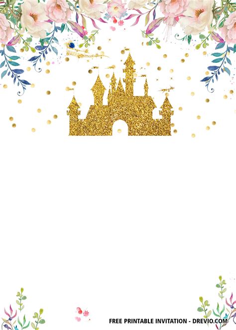 Princess Castle Background Invitation