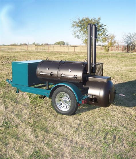 New Custom Bbq Pit Smoker Charcoal Grill Trailer Business