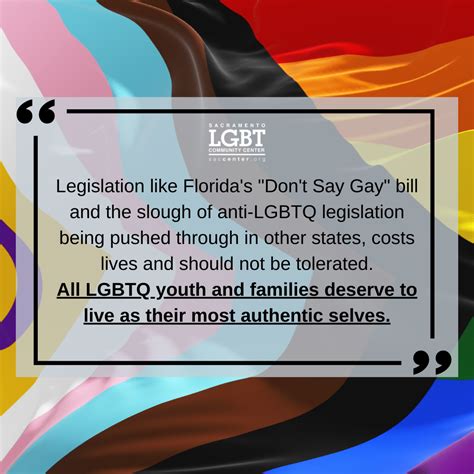 Statement On Floridas Dont Say Gay Law Sacramento Lgbt Community