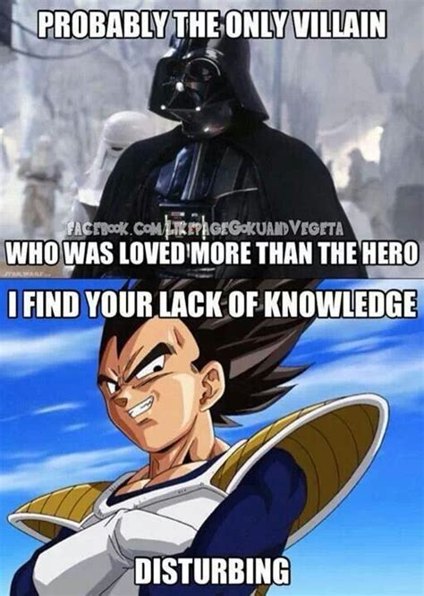 Vegeta is the, for lack of a better term, star of this meme, but it's not his only hit, as it were. Star wars vs dragonball #vegeta | Dbz memes, Dragon ball