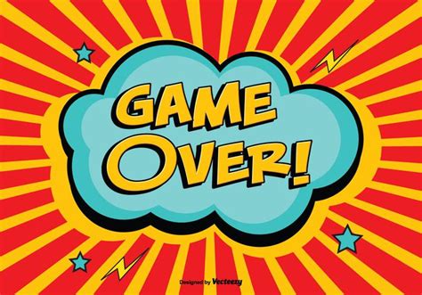 Comic Style Game Over Illustration 105438 Vector Art At Vecteezy