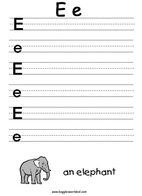 Have Fun Learning English The Letter E