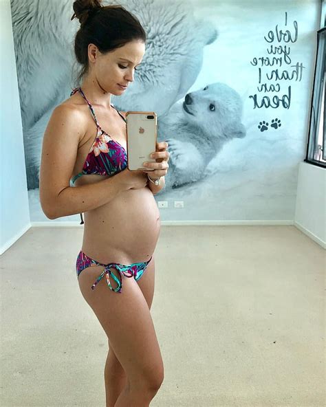 Lauren Brant Flaunts Her Blossoming Baby Bump In A Bikini As She Talks