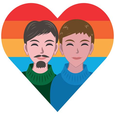 cute couple of lgbt lovers against the background of a rainbow heart 24175436 vector art at vecteezy