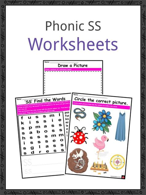 Phonics SS sounds Worksheets & Activities For Kids