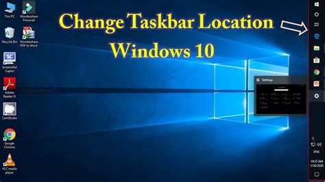 How To Change The Windows Taskbar Position In Windows 10 Youtube Hot