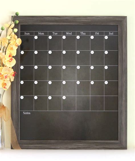 Chalkboard Calendar Large Spaces To Write All Your Events Custom