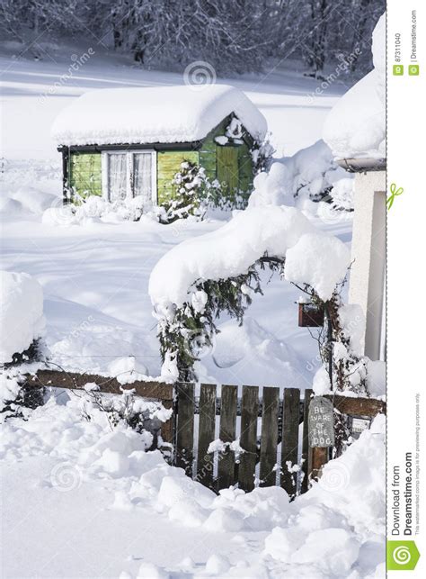 Hut In Deep Snow In Scotland Stock Photo Image Of Deep