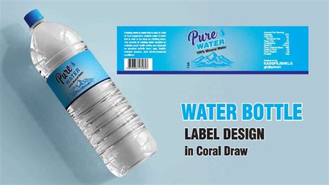 Water Bottle Label Design In Coral Draw Paani Ki Bottle Ke Sticker Ka