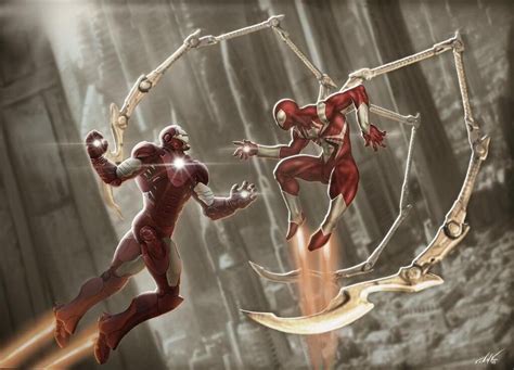 Realistic Iron Man Vs Iron Spider Man Fan Art Iron Spider Marvel