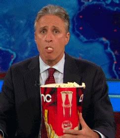 Bj Gif Jon Stewart Daily Show Popcorn Discover Share Gifs
