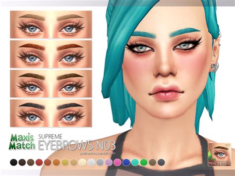 Maxis Match Eyebrow Pack N01 By Pralinesims At Tsr Sims