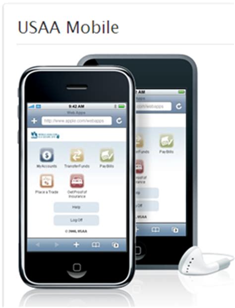 Download our mobile app today! USAA and Provident Bank Post iPhone Web Apps in Apple's ...