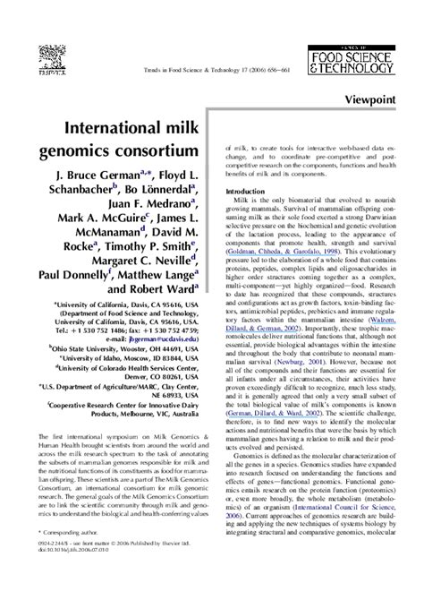 pdf international milk genomics consortium matthew lange