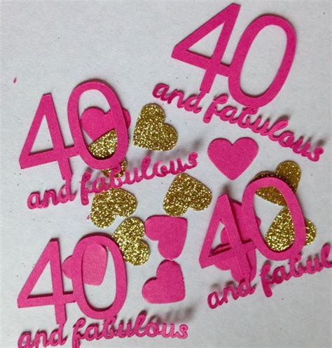 40 And Fabulous Large Table Confetti 40th Birthday Party Decoration