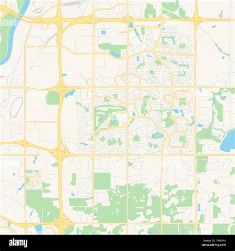 Empty Vector Map Of Strathcona County Alberta Canada Printable Road