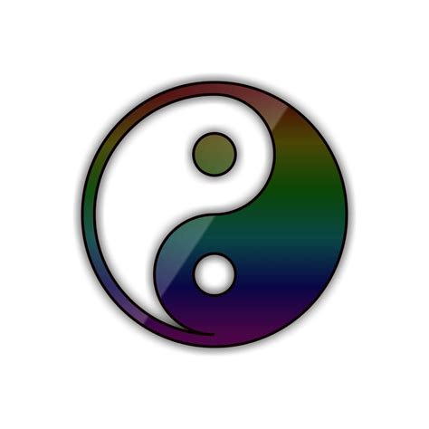 Rainbow Yin Yang Sign Free Stock Photo Public Domain Pictures