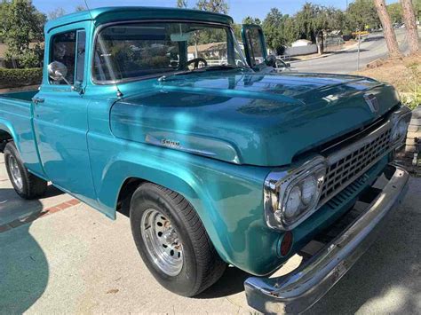 1958 Ford F100 Pickup Blue Rwd Automatic Classic Ford F100 1958 For Sale