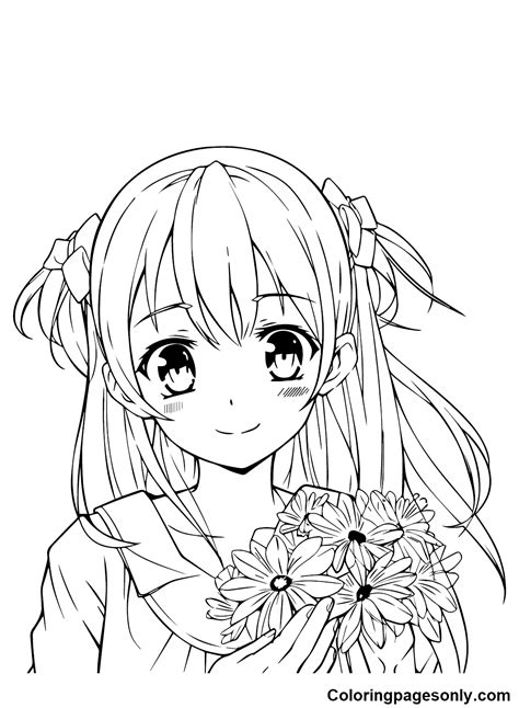 Coloring Pages Of Anime Girls