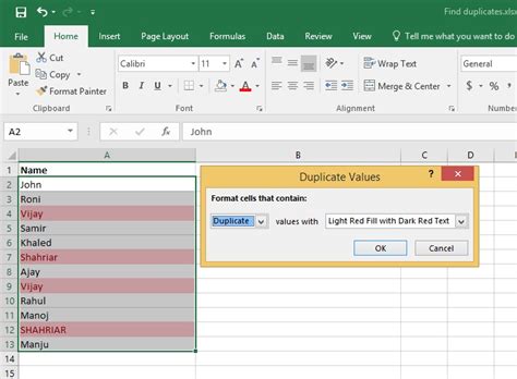 Excel formula to check for duplicate words. How to Find Duplicate Values in Excel | Find & Search ...