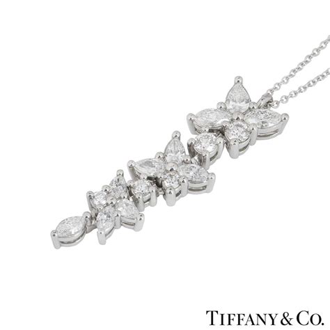 Tiffany Co Platinum Diamond Victoria Pendant Rich Diamonds