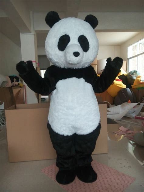 Chinese Panda Bear Mascot Costume Fancy Dress Adult Outfit Party