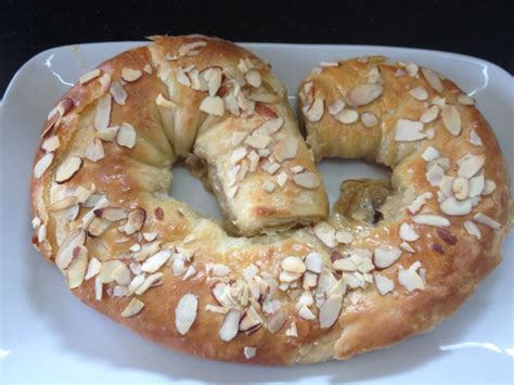 A Danish Kringle Flaky Buttery Pastry With A Raisin Filling And Almond