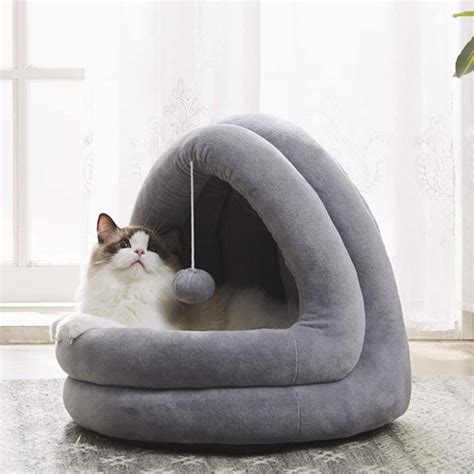 Western Home Wh Cat Bed For Indoor Cats Large Pet Tent Soft Cave Bed