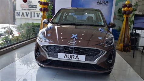 2020 Hyundai Aura Brown Colour Exterior And Interior Walk Around