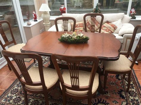 Solid Cherry Wood By Rossmore Table And 6 Chairs In Wellingborough
