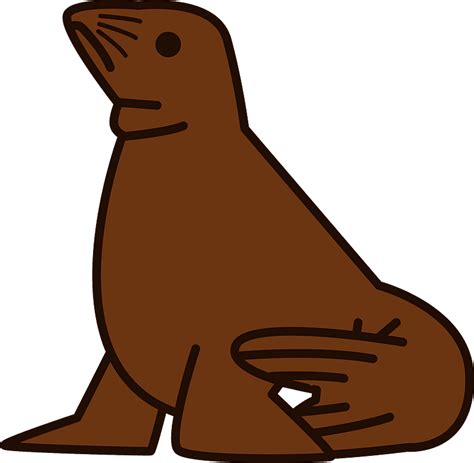 Simple And Cute Sea Lion Clip Art Illustration Stock Clip Art Library