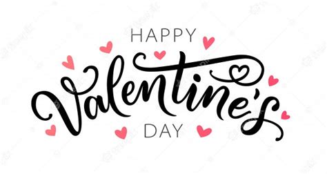 Feliz Día De San Valentín Tarjeta De San Valentín De Letras A Mano