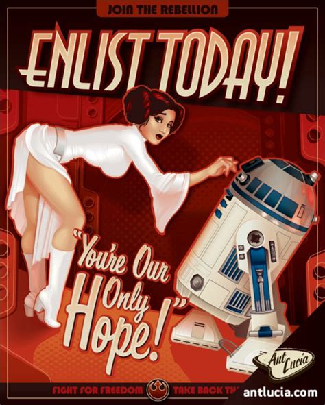 Fashion And Action Star Wars Princess Leia Propaganda Pin Ups By Ant