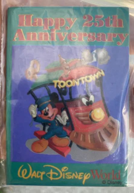 Genuine Walt Disney World Happy 25th Anniversary Toontown Pin Back