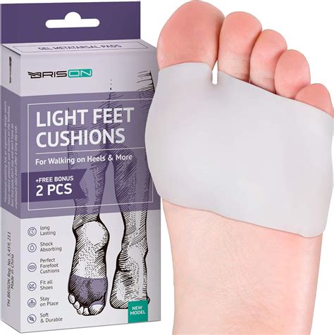 Half Toe Sleeve Metatarsal Pads Soft Gel Ball Of Foot Cushion