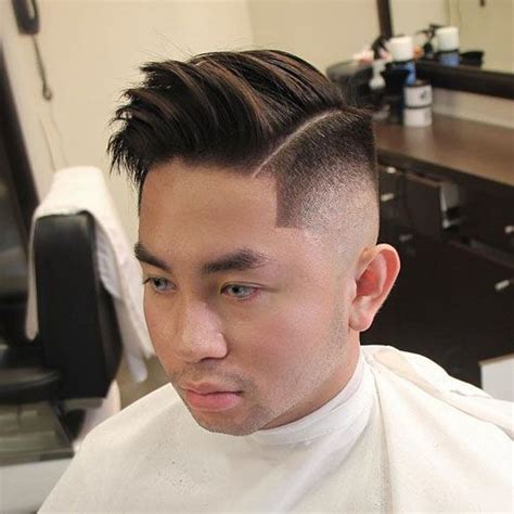 The fade haircut has actually typically been dealt with males with brief hair, yet recently, individuals have been incorporating a high discolor with tool or long hair on the top. Asian Comb Over Hairstyle - Haircuts you'll be asking for ...