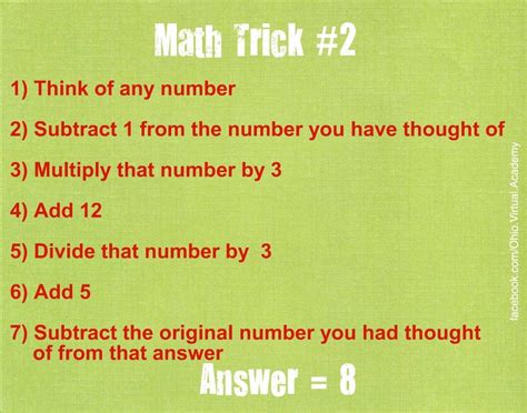 888 + 88 + 8 + 8 + 8 = 1,000. Pin by Angelica Work on math | Mind reading tricks, Funny ...