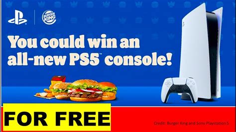 Tricks To Win One Of 1000 Ps5s At Burger King Sony Playstation 5 And Xbox Series X At Taco Bell