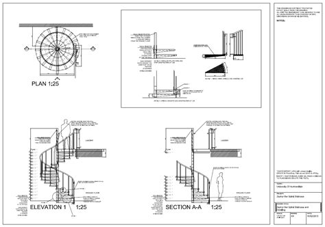 Spiral Staircase Detail Drawings - AutoCAD on Behance | Spiral staircase plan, Spiral staircase ...