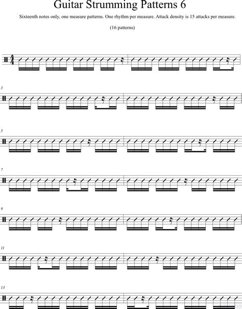 Sixteenth Note Strumming Patterns Pt 1 Hub Guitar