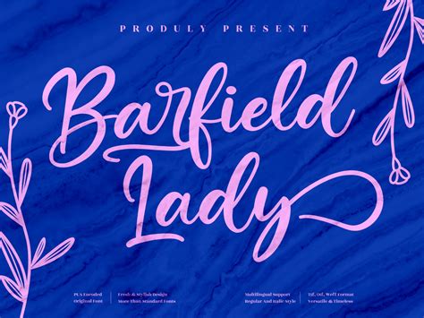 Barfield Lady Beautiful Script Font By Perspectype Studio On Dribbble