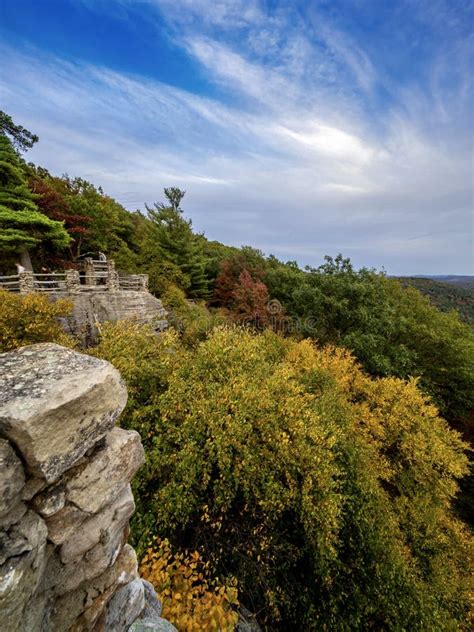 Overlook Of The Mountains And The Fall Foliage At Coopers Rock State