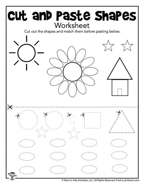 Cut And Paste Shapes Worksheet