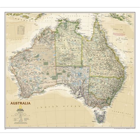 Australia Executive Wall Map The Tasmanian Map Centre