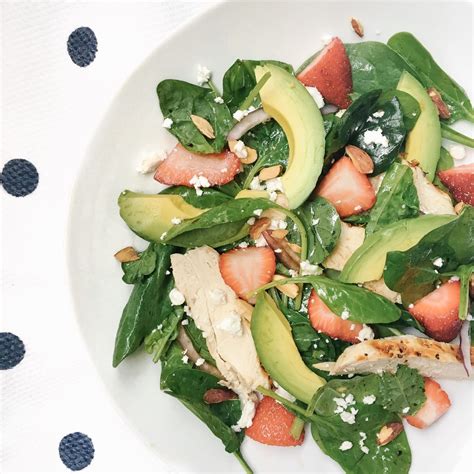 Recipe Review Strawberry Avocado Spinach Salad With Chicken